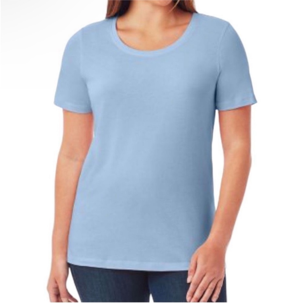 Women’s blue crew neck top nwt members mark - Picture 1 of 4